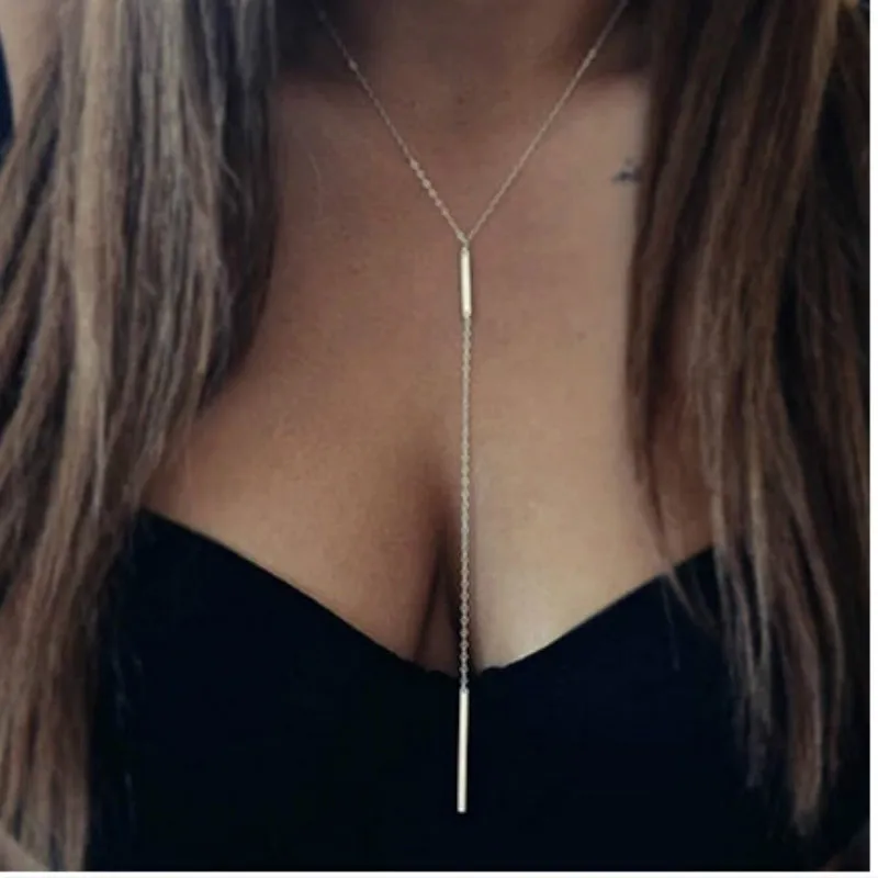 2017 Gold Chain lariat Long Bar Necklaces For Women Simple Necklace Pendants Collier Femme Colares mujer Bijoux Jewelry
2017 Gold Chain lariat Long Bar Necklaces For Women Simple Necklace Pendants Collier Femme Colares mujer Bijoux Jewelry