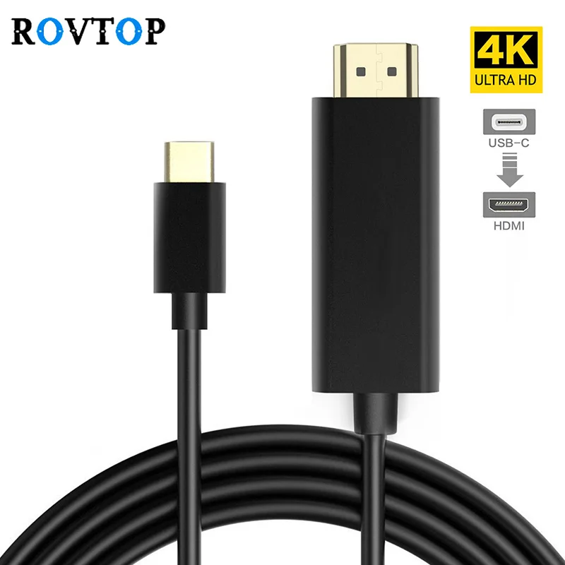 Rovtop USB C to HDMI Cable 6 Feet Male to Male adapter Thunderbolt 3 for Huawei Mate 20 MacBook Pro Ipad Pro Galaxy S9 Z2
Rovtop USB C to HDMI Cable 6 Feet Male to Male adapter Thunderbolt 3 for Huawei Mate 20 MacBook Pro Ipad Pro Galaxy S9 Z2