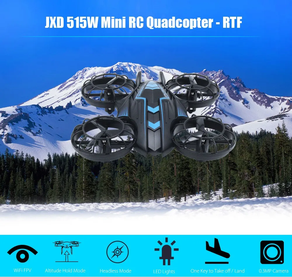 

Mini RC Drone Dron WiFi FPV 0.3MP Camera Radio Control Drones 2.4GHz 4CH 6-axis Gyro Altitude Hold RTF Fly Helicopter with light