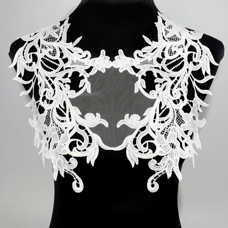 Flower Lace Fabric Embroidered Neckline Collar Trim Applique Embellishments Vintage Trim Wedding Dress Accessory
Flower Lace Fabric Embroidered Neckline Collar Trim Applique Embellishments Vintage Trim Wedding Dress Accessory