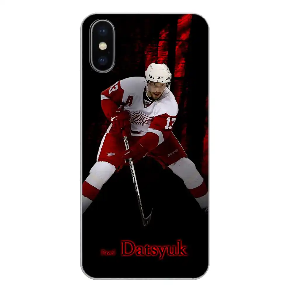 ic hockey detroit red wings pattern logo us tpu silicone case