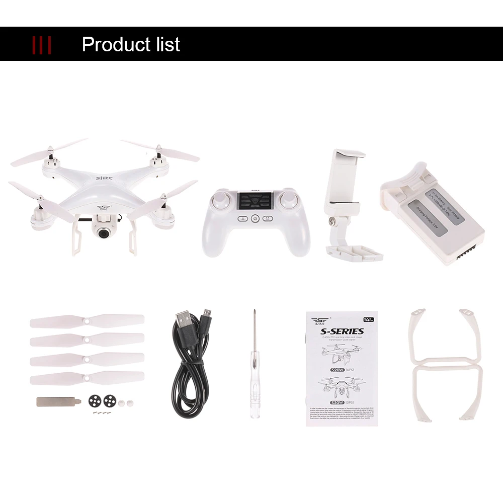 S20W1080P(GPS) 720P 1080P HD Adjustable Camera Drone Wide Angle RTF Double FPV Selfie Drone GPS Positioning RC Quadcopter Dron (7)
