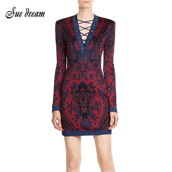 2020 Summer New Women Dress Long Sleeves V Neck Bandage Dress Sexy Bodycon Print Lace Up Celebrity Party Red Dresses Vestidos
2020 Summer New Women Dress Long Sleeves V Neck Bandage Dress Sexy Bodycon Print Lace Up Celebrity Party Red Dresses Vestidos