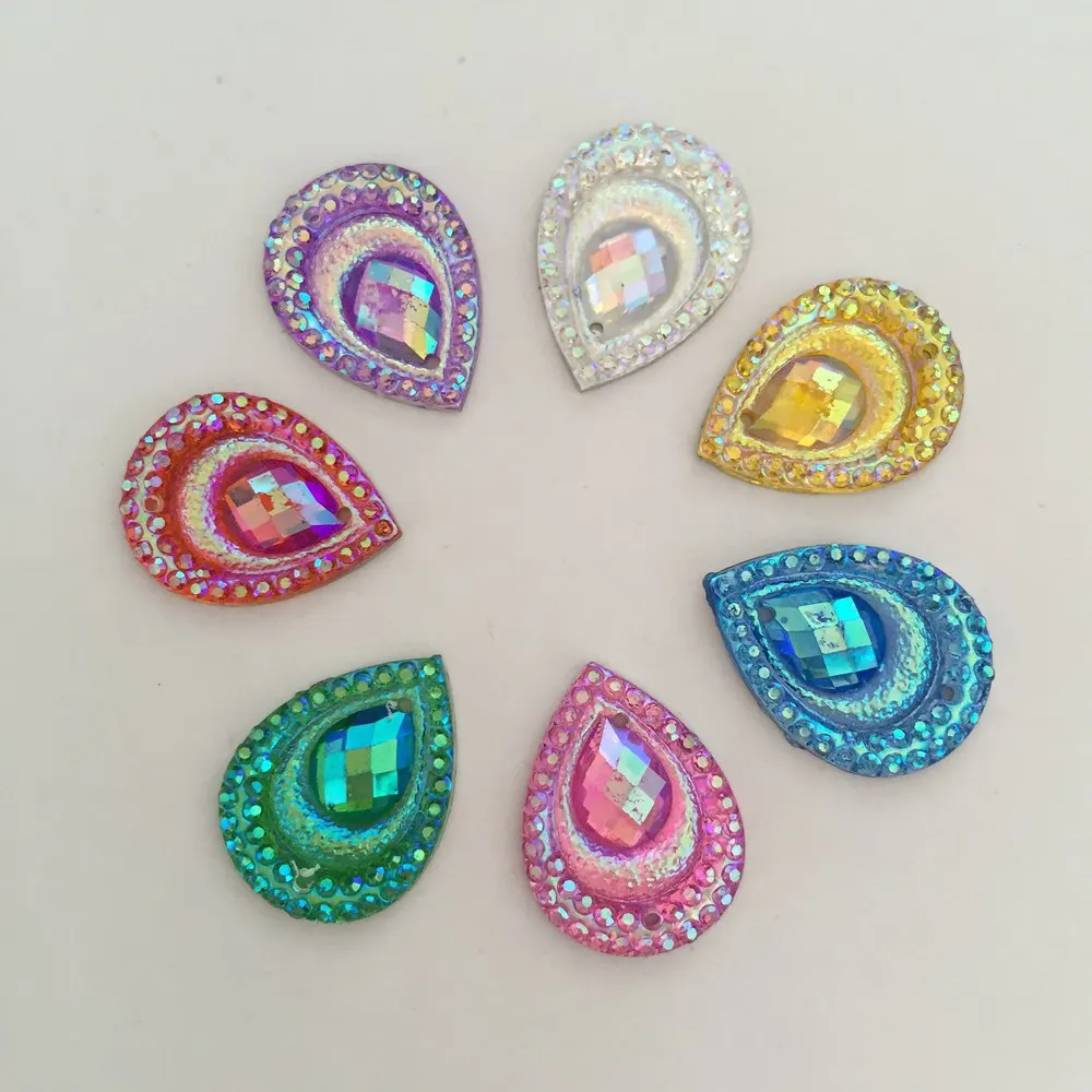 Resin 20pcs AB Peacock Teardrop Flatback Rhinestone Wedding decoration 2 Hole C56
Resin 20pcs AB Peacock Teardrop Flatback Rhinestone Wedding decoration 2 Hole C56