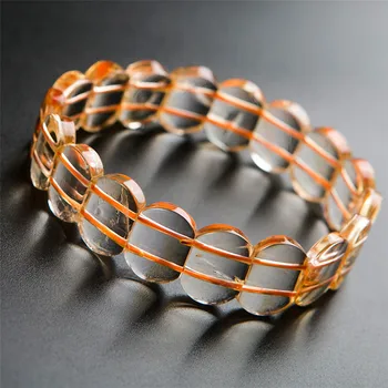Genuine Natural Citrine Bracelets For Women Lady Rectangle Bead Stretch Natural Crystal Bracelet 15*6mm
Genuine Natural Citrine Bracelets For Women Lady Rectangle Bead Stretch Natural Crystal Bracelet 15*6mm