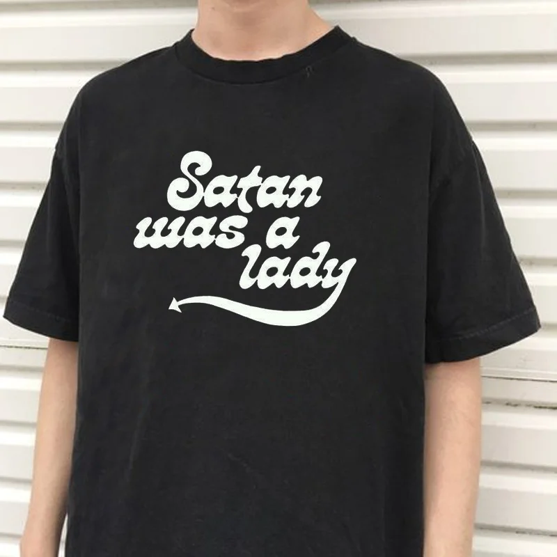 kuakuayu HJN Satan Was A Lady Black T-Shirt Women Tumblr Grunge Style Satantic Tee Sassy Cute Gothic Clothing
kuakuayu HJN Satan Was A Lady Black T-Shirt Women Tumblr Grunge Style Satantic Tee Sassy Cute Gothic Clothing