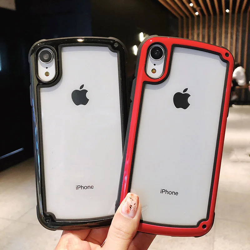 Luxury Phone Case For iPhone 7 8 6 6S Plus X XR XS MAX Back Cover Coque Transparent TPU + PC Hard Acrylic Shockproof Candy Color
Luxury Phone Case For iPhone 7 8 6 6S Plus X XR XS MAX Back Cover Coque Transparent TPU + PC Hard Acrylic Shockproof Candy Color