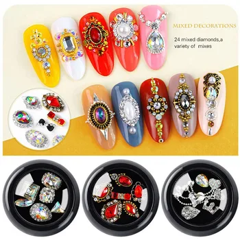 1 Box Mix Sizes 3D Crystals AB Diamonds Large Rhinestones Bow Silver Metal Charms Gems Stones for Nail Art Design Decorations
1 Box Mix Sizes 3D Crystals AB Diamonds Large Rhinestones Bow Silver Metal Charms Gems Stones for Nail Art Design Decorations