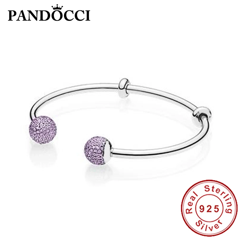 FAHMI 100% 925 Sterling Silver 1:1 Original 596438ACZ MOMENTS SILVER OPEN BANGLE WITH PAVE CAPS Purple Women's Jewelry Mystery
FAHMI 100% 925 Sterling Silver 1:1 Original 596438ACZ MOMENTS SILVER OPEN BANGLE WITH PAVE CAPS Purple Women's Jewelry Mystery