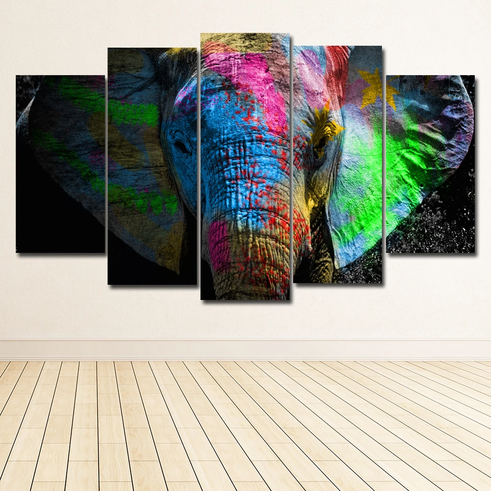 SELFLESSLY 5 Panels Colorful Elephant Animals Art Canvas Painting Posters Prints On Canvas Wall Picture For Home Decor Wall Art
SELFLESSLY 5 Panels Colorful Elephant Animals Art Canvas Painting Posters Prints On Canvas Wall Picture For Home Decor Wall Art