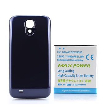 

High Capacity 5600mAh Extended Battery for Galaxy S4 i9500 Battery with Blue Back Cover For Samsung Galaxy S4 i9500 i9505 i9502