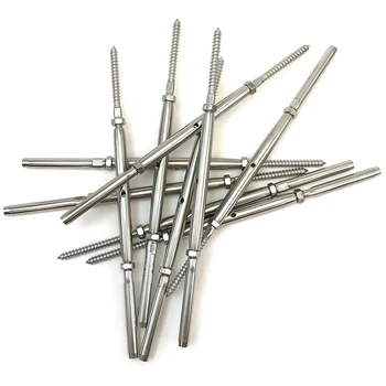 Swage Turnbuckle Tensioner With Lag Screw For 1/8 Inch Cable Deck Railing System , Stainless Steel T316 Marine Grade (Lot Of 1
Swage Turnbuckle Tensioner With Lag Screw For 1/8 Inch Cable Deck Railing System , Stainless Steel T316 Marine Grade (Lot Of 1