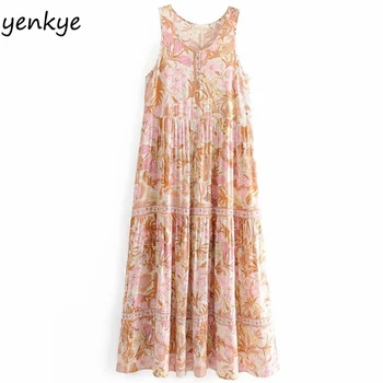 Summer Dress 2019 Women Floral Print Boho Dress Lady Round Neck Sleeveless Casual Pleated Plus Size Long Dress DJF8252
Summer Dress 2019 Women Floral Print Boho Dress Lady Round Neck Sleeveless Casual Pleated Plus Size Long Dress DJF8252