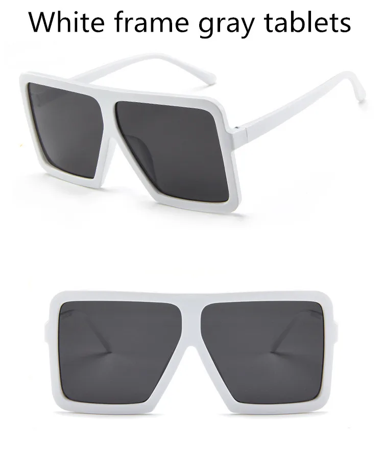 ASOUZ 2018 new fashion square ladies sunglasses retro cat eyes men\`s glasses UV400 brand large frame sun protection goggles (3)