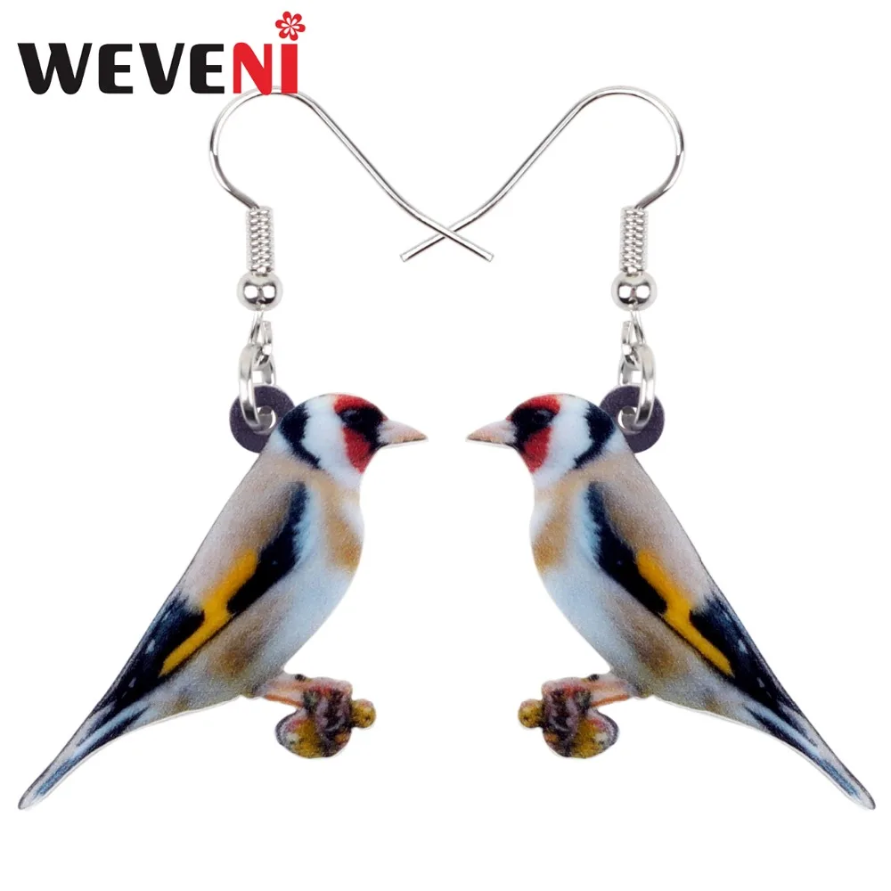 WEVENI Acrylic Cartoon European Goldfinch Bird Earrings New Long Dangle Drop Trendy Animal Jewelry For Women Girls Spring Female
WEVENI Acrylic Cartoon European Goldfinch Bird Earrings New Long Dangle Drop Trendy Animal Jewelry For Women Girls Spring Female
