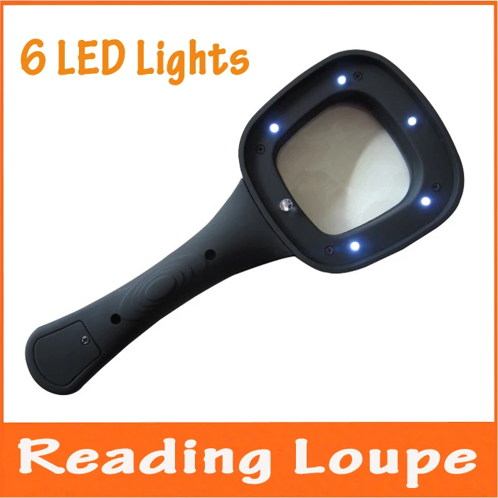 3X LED Illuminated Reading Glasses Handheld 6 Bright LED Lights Magnifier for Reading Magazines Newspaper Pocket Loupe with Lamp
3X LED Illuminated Reading Glasses Handheld 6 Bright LED Lights Magnifier for Reading Magazines Newspaper Pocket Loupe with Lamp