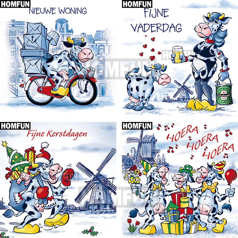 HOMFUN Full Square/Round Drill 5D DIY Diamond Painting "Cartoon Cows" 3D Embroidery Cross Stitch 5D Rhinestone Decor A00046
HOMFUN Full Square/Round Drill 5D DIY Diamond Painting "Cartoon Cows" 3D Embroidery Cross Stitch 5D Rhinestone Decor A00046