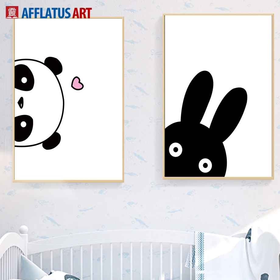 Panda Rabbit Nordic Poster Wall Art Canvas Painting Posters And Prints Black White Animals Pop Art Wall Pictures Kids Room Decor
Panda Rabbit Nordic Poster Wall Art Canvas Painting Posters And Prints Black White Animals Pop Art Wall Pictures Kids Room Decor