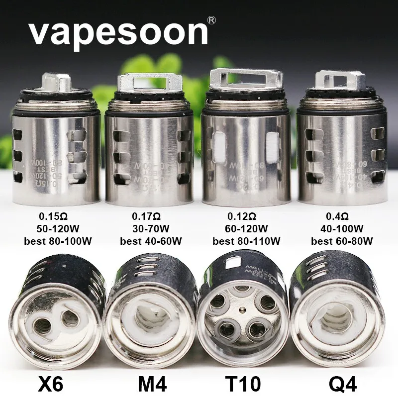 

20pcs/lot V12 Prince-M4/Q4/X6/T10 Replacement Coil Head Atomizer Core for SMOK TFV12 Prince Tank Mag 225w TC Kit