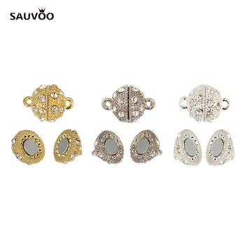 Sauvoo 10pcs/lot Round Ball Rinestone Crystal Magnetic Clasps Gold Silver Rhodium Color Jewelry Bracelet Connectors Jewelry DIY
Sauvoo 10pcs/lot Round Ball Rinestone Crystal Magnetic Clasps Gold Silver Rhodium Color Jewelry Bracelet Connectors Jewelry DIY
