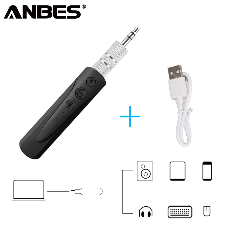 ANBES Bluetooth Aux Audio Receiver Wireless 4.1 Bluetooth Adapter Car Kit 3.5mm jack Bluetooth Hands-Free Music Receiver
ANBES Bluetooth Aux Audio Receiver Wireless 4.1 Bluetooth Adapter Car Kit 3.5mm jack Bluetooth Hands-Free Music Receiver