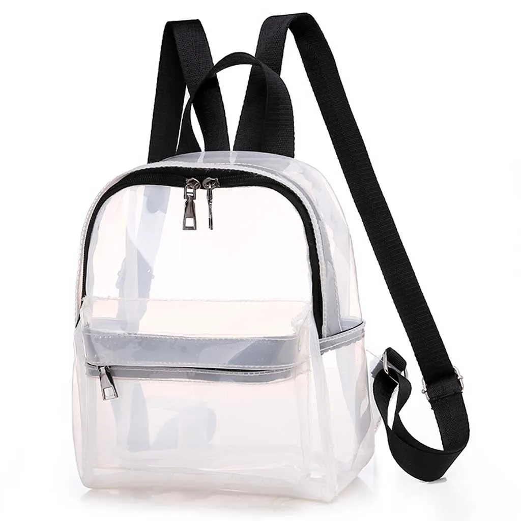 Transparent PVC Solid Waterproof Book Female Fashion College Students Transparent Backpack Size 31cm(L)x9cm(W)x24cm(H) 10H
Transparent PVC Solid Waterproof Book Female Fashion College Students Transparent Backpack Size 31cm(L)x9cm(W)x24cm(H) 10H