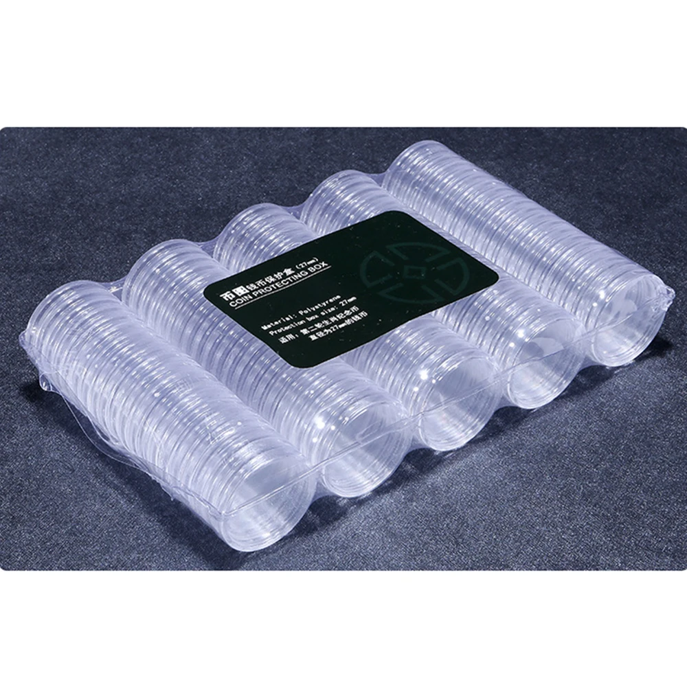 100 pcs Transparent Coin Storage Box 27mm Round Plastic Coin Capsules Containers Clear Coin Protector Case Coin Collection
100 pcs Transparent Coin Storage Box 27mm Round Plastic Coin Capsules Containers Clear Coin Protector Case Coin Collection