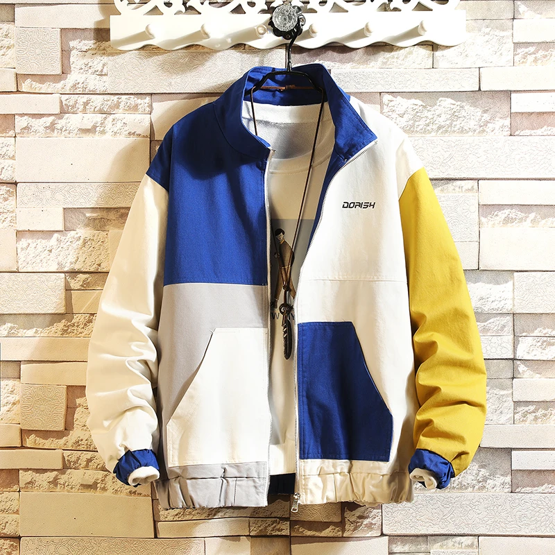 Hip Hop Men's Jacket Spring Autumn Fashion Casual Vintage Loose Splicing Trend Track Jacket and Coats Streetwear Windbreaker
Hip Hop Men's Jacket Spring Autumn Fashion Casual Vintage Loose Splicing Trend Track Jacket and Coats Streetwear Windbreaker