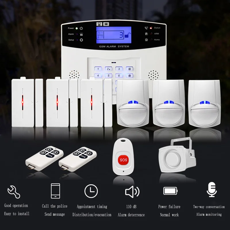 Wireless Burglar Alarm System GSM Infared Detector Remote Control Smart Warning System TU-shop
Wireless Burglar Alarm System GSM Infared Detector Remote Control Smart Warning System TU-shop