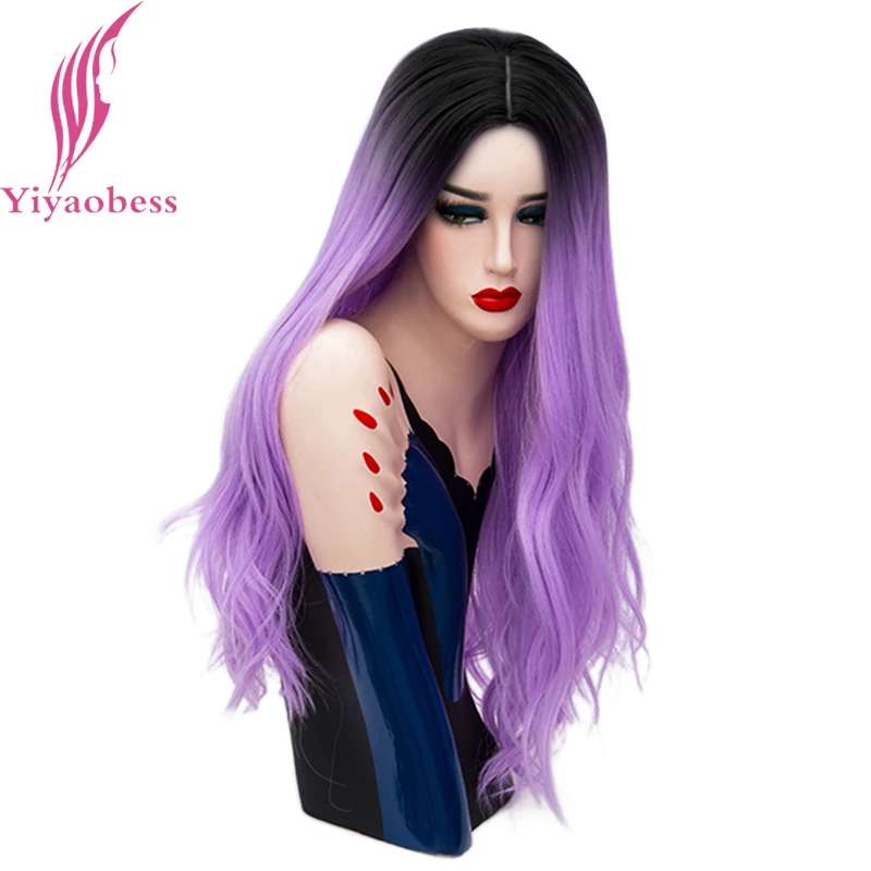 Yiyaobess 28inch Two Tone Purple Blue Green Pink Grey Green Ombre Wig Cosplay Long Wavy Synthetic Hair Wigs For Women
Yiyaobess 28inch Two Tone Purple Blue Green Pink Grey Green Ombre Wig Cosplay Long Wavy Synthetic Hair Wigs For Women