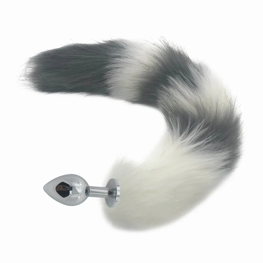 Lustige Unisex Edelstahl Metall Stecker Fox Faux Schwanz Valentinstag Geschenk