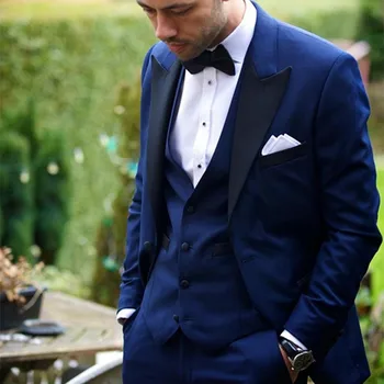 Custom made costume homme One Button Blue Groom Tuxedos Groomsmen Men Wedding Suits Prom Bridegroom suit (Jacket+Pants+Vest+Tie)
Custom made costume homme One Button Blue Groom Tuxedos Groomsmen Men Wedding Suits Prom Bridegroom suit (Jacket+Pants+Vest+Tie)