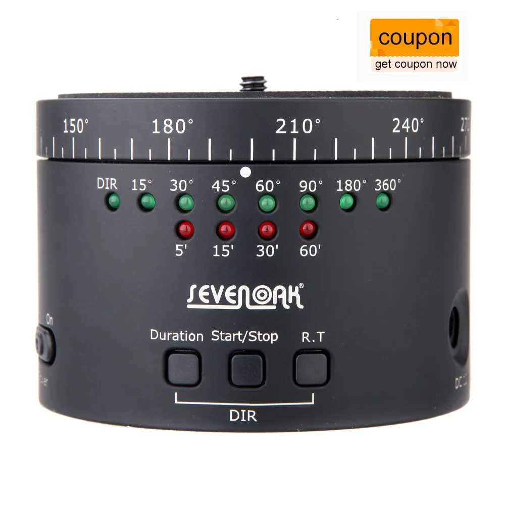 Sevenoak SK-EBH01 360 Degree Panning Rotating Time Lapse Stabilizer Electronic Panorama Tripod Ball Head for Phone for GoPro
Sevenoak SK-EBH01 360 Degree Panning Rotating Time Lapse Stabilizer Electronic Panorama Tripod Ball Head for Phone for GoPro