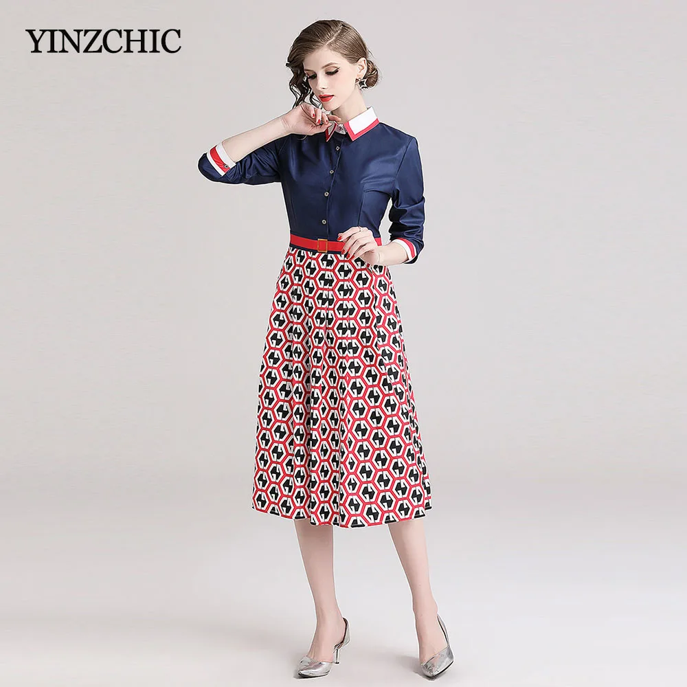 Spring New Womans A-line Dress Turn-down Collar Shirt Dress for Woman Female Casual Printed A-line Midi Dress Woman
Spring New Womans A-line Dress Turn-down Collar Shirt Dress for Woman Female Casual Printed A-line Midi Dress Woman