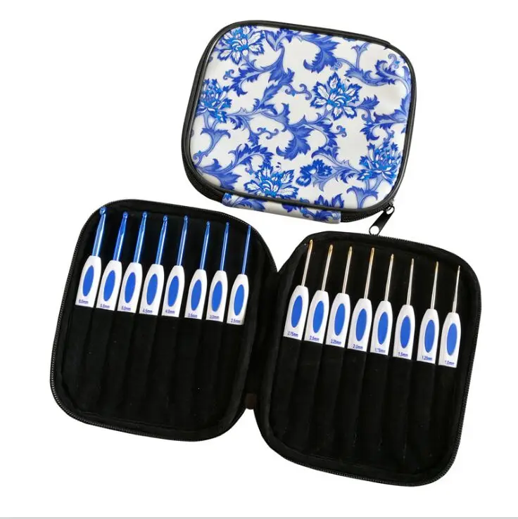 16pcs/set Porcelain Handle aluminum Crochet Hooks Knitting Needles Sewing Tool Kit Needlework Sewing Needles DIY Crafts
16pcs/set Porcelain Handle aluminum Crochet Hooks Knitting Needles Sewing Tool Kit Needlework Sewing Needles DIY Crafts