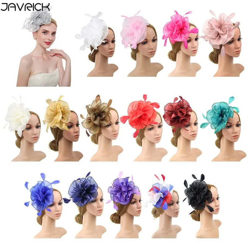 JAVRICK Women Large Ruffles Flower Fascinator Hat Vintage Solid Color Multi Feather Tea Party Duckbill Hair Clip
JAVRICK Women Large Ruffles Flower Fascinator Hat Vintage Solid Color Multi Feather Tea Party Duckbill Hair Clip