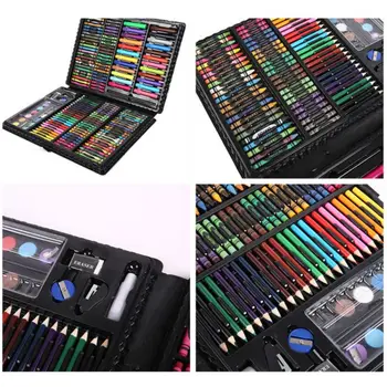 168 PCS/set Colorful Drawing Pens Pencil Wax Crayon Oil Painting Brush For Children Pen Tool Set Art Drawing Toys
168 PCS/set Colorful Drawing Pens Pencil Wax Crayon Oil Painting Brush For Children Pen Tool Set Art Drawing Toys