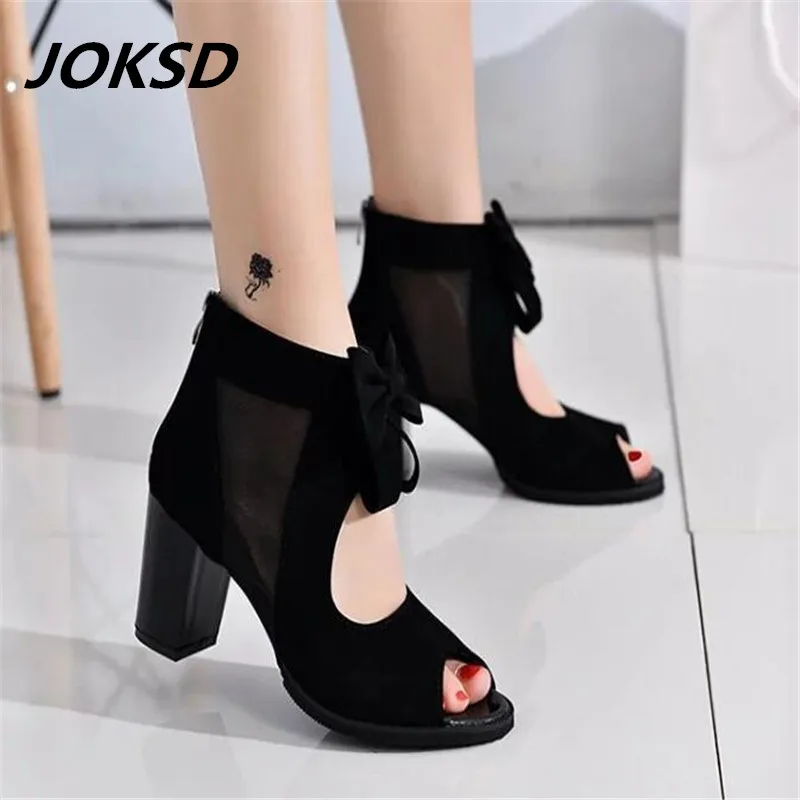 JOKSD 2018 Sexy Women Summer New Elegant Brand Mesh Sandals bowknot Decoration Fish mouth Open Toe Shoes Woman High heels XS84
JOKSD 2018 Sexy Women Summer New Elegant Brand Mesh Sandals bowknot Decoration Fish mouth Open Toe Shoes Woman High heels XS84