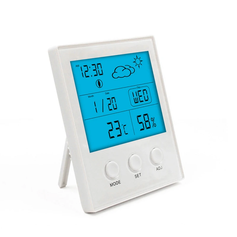 EAAGD Backlight Hygrometer Thermometer, Digital Humidity Monitor Sensor with large LED display shows temperature,date,weather
EAAGD Backlight Hygrometer Thermometer, Digital Humidity Monitor Sensor with large LED display shows temperature,date,weather