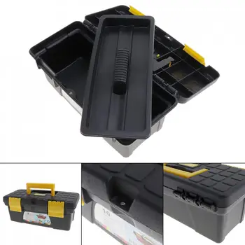 Protable Multifunctional Tool Box with Removable Two-Layer Tobe Tray Tool Kit for Home/ Workshop Collect