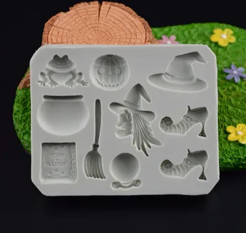 Silicone Mold Halloween Series witch frog boots broom Decorating fondant cake mold handmade chocolate silica gel Mold Clay Mold
Silicone Mold Halloween Series witch frog boots broom Decorating fondant cake mold handmade chocolate silica gel Mold Clay Mold