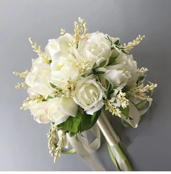2019 New Arrival Bridal Bouquets Women Wedding Artificial Flower Bouquet Off White 20*20 Cm Handmade Flowers for Bridesmaid
2019 New Arrival Bridal Bouquets Women Wedding Artificial Flower Bouquet Off White 20*20 Cm Handmade Flowers for Bridesmaid