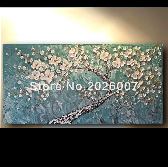 Hand Painted Abstract Thick Palette Knife Oil Painting On Canvas Cherry blossom White Flowers Abstract Decor Living Room Wall
Hand Painted Abstract Thick Palette Knife Oil Painting On Canvas Cherry blossom White Flowers Abstract Decor Living Room Wall
