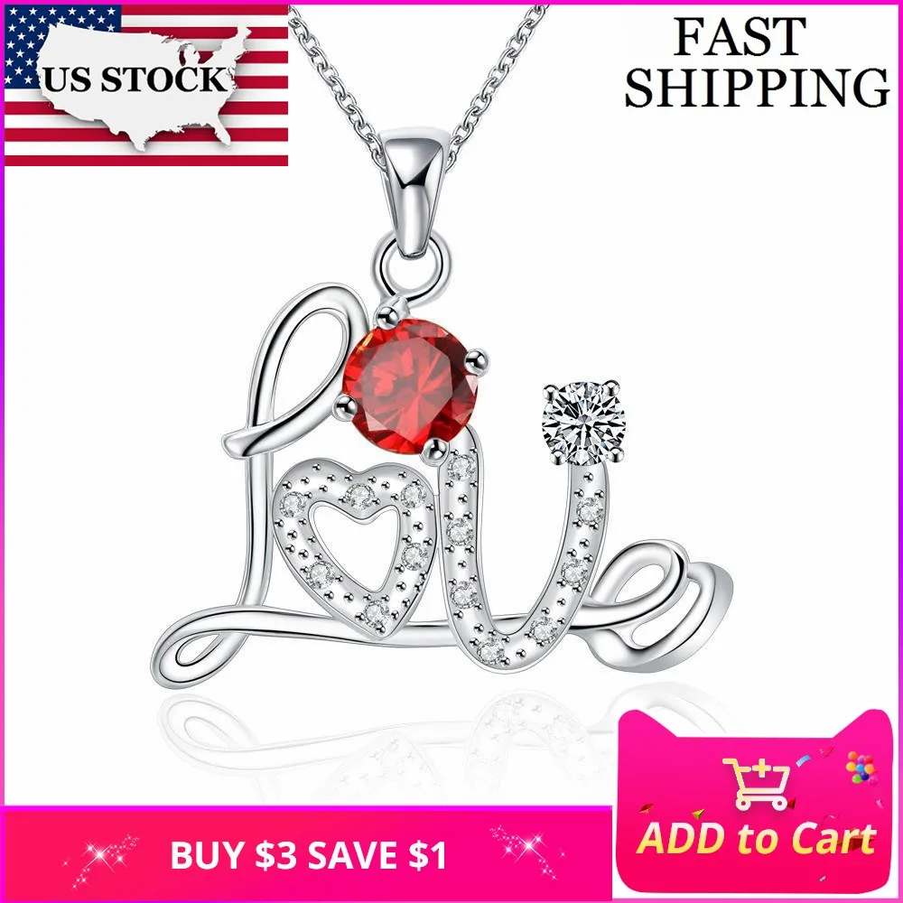 Long Love Necklace Women Silver Color Suspension Necklaces & Pendants Jewellery Red Stone Pendant Gifts For Your Loved N126-B
Long Love Necklace Women Silver Color Suspension Necklaces & Pendants Jewellery Red Stone Pendant Gifts For Your Loved N126-B