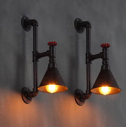 Vintage Industrial Wind Style Retro Loft Wrougnt Iron Distressed Black Painted Pipe Wall Lamps With Edison Bulb For Cafe Bar
Vintage Industrial Wind Style Retro Loft Wrougnt Iron Distressed Black Painted Pipe Wall Lamps With Edison Bulb For Cafe Bar