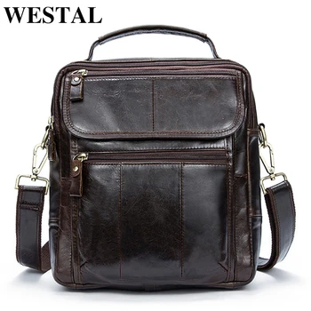 WESTAL bag men's genuine leather men's shoulder bag for men vintage messenger crossbody bags for document zipper flap handbag 
WESTAL bag men's genuine leather men's shoulder bag for men vintage messenger crossbody bags for document zipper flap handbag