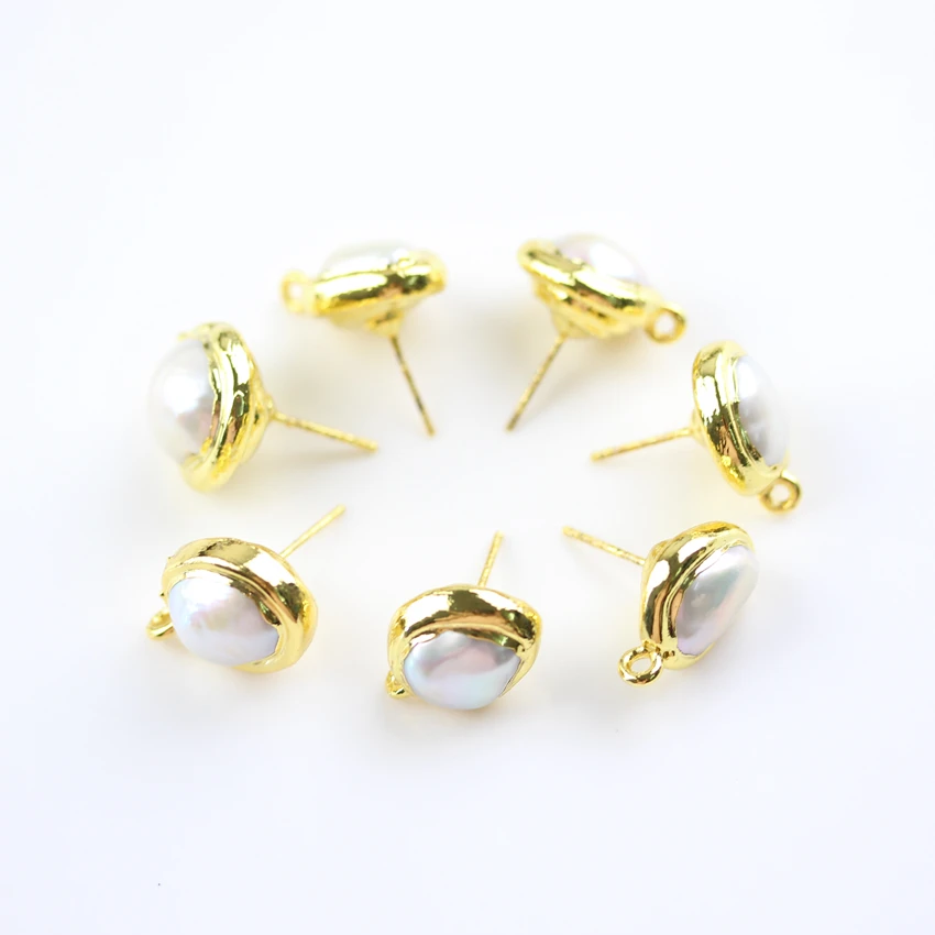 10pairs/lot White Pearl Shell Stud Earrings Jewelry Bulk,Round Coin Shell Wire Plated Gold Copper Bails Links Ear Nail Findings
10pairs/lot White Pearl Shell Stud Earrings Jewelry Bulk,Round Coin Shell Wire Plated Gold Copper Bails Links Ear Nail Findings