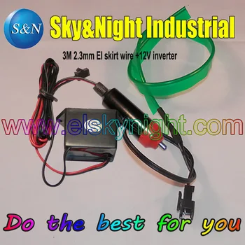 High quality 2.3mm EL Skirt Wire 3M+12V Waterproof Inverter with Cigar lighter (on/Off)-Kelly green
High quality 2.3mm EL Skirt Wire 3M+12V Waterproof Inverter with Cigar lighter (on/Off)-Kelly green