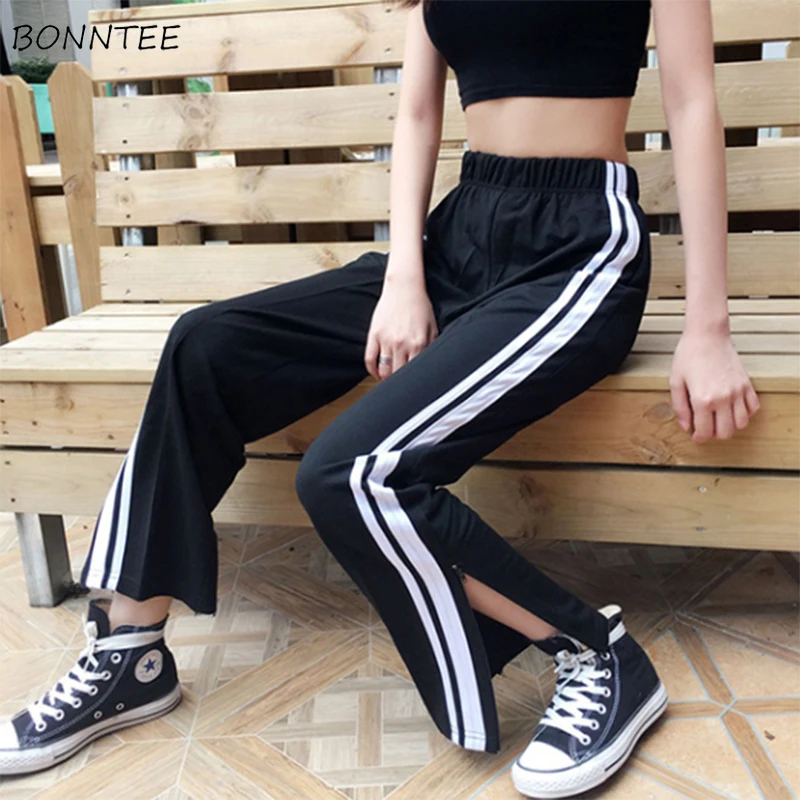 Pants Women Striped Simple All-match Korean Style High Waist Female Leisure Elastic Waist Loose Womens 2019 Chic Daily Trousers
Pants Women Striped Simple All-match Korean Style High Waist Female Leisure Elastic Waist Loose Womens 2019 Chic Daily Trousers