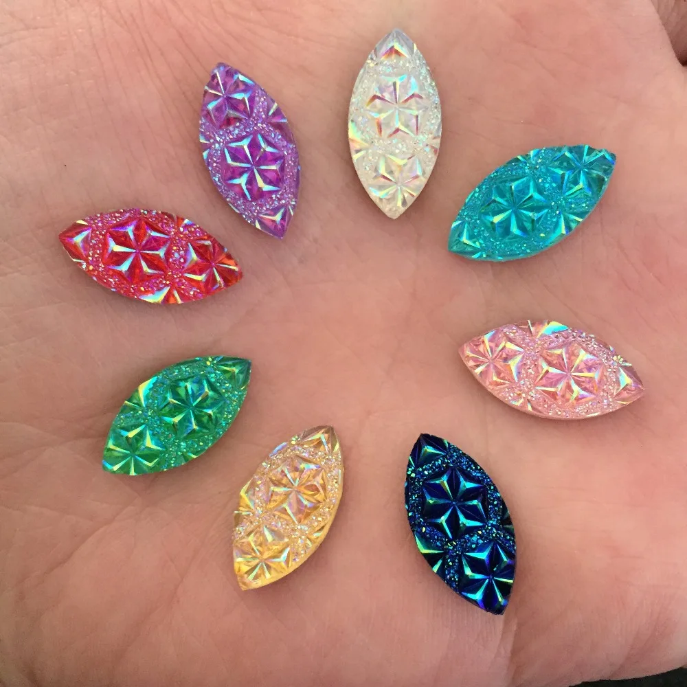 HOT 300pcs 9mm*18mm AB Resin horse eye Flower Flatback home decoration Buttons D71A*10
HOT 300pcs 9mm*18mm AB Resin horse eye Flower Flatback home decoration Buttons D71A*10
